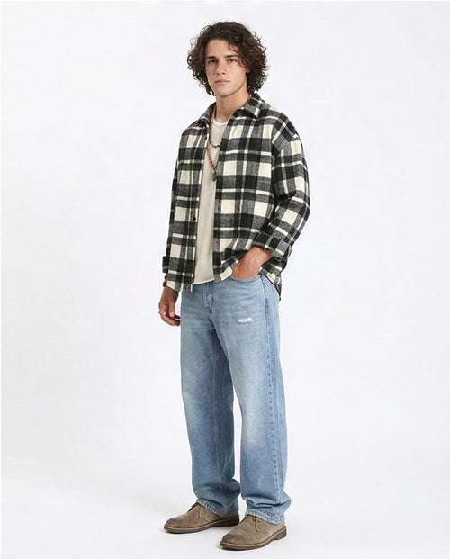 Ravin Oversized Brushed Flannel Buffalo Plaid Shirt - R212081