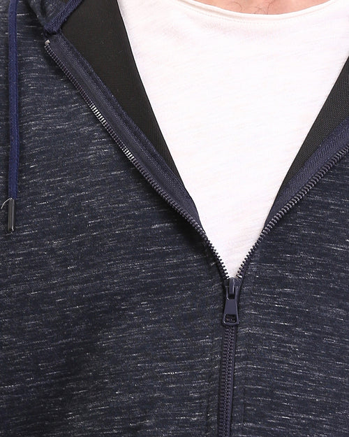 Ravin Men’s Textured Space-Dye Zip-Up Hoodie – Navy - R212100