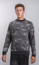 R212102 - Regular Fit Camouflage Slip On Sweatshirt - Heather Dark Grey