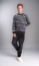 R212102 - Regular Fit Camouflage Slip On Sweatshirt - Heather Dark Grey
