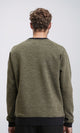 R212104 - Slip On Round Neck Casual Sweatshirt - Heather Olive