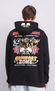 R212177 - Printed "Comfort Zone" Slip On Hoodie - Black