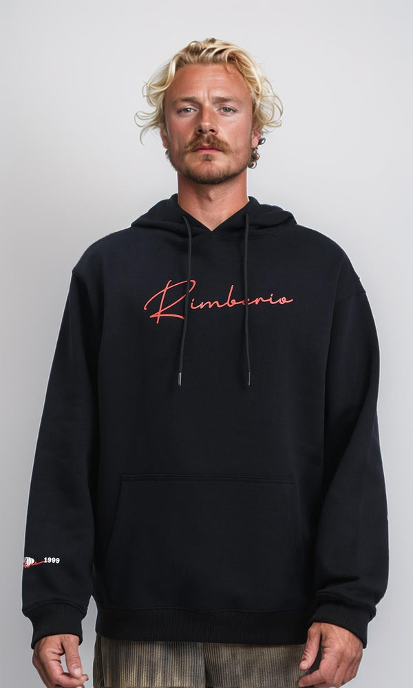 R212179 - Slip On Coziness Printed Hoodie - Black