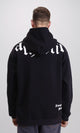 R212180 - Front & Back Print Regular Fit Hoodie - Black