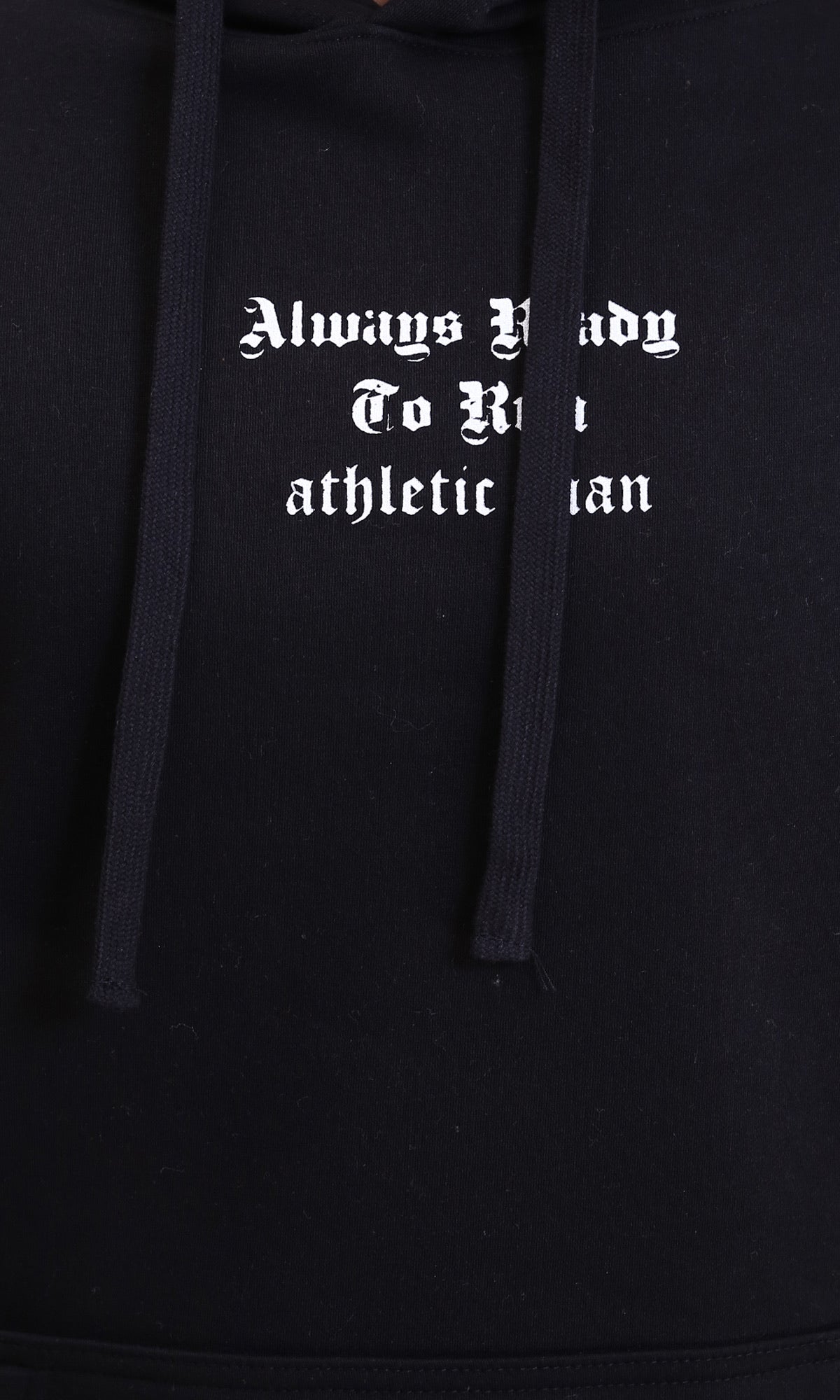 R212180 - Front & Back Print Regular Fit Hoodie - Black