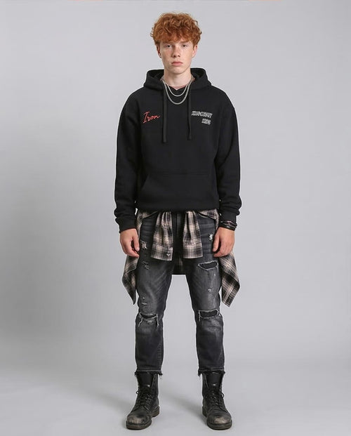 Ravin | "Iron" Mike Tyson Heavyweight Graphic Hoodie – Black - R212181