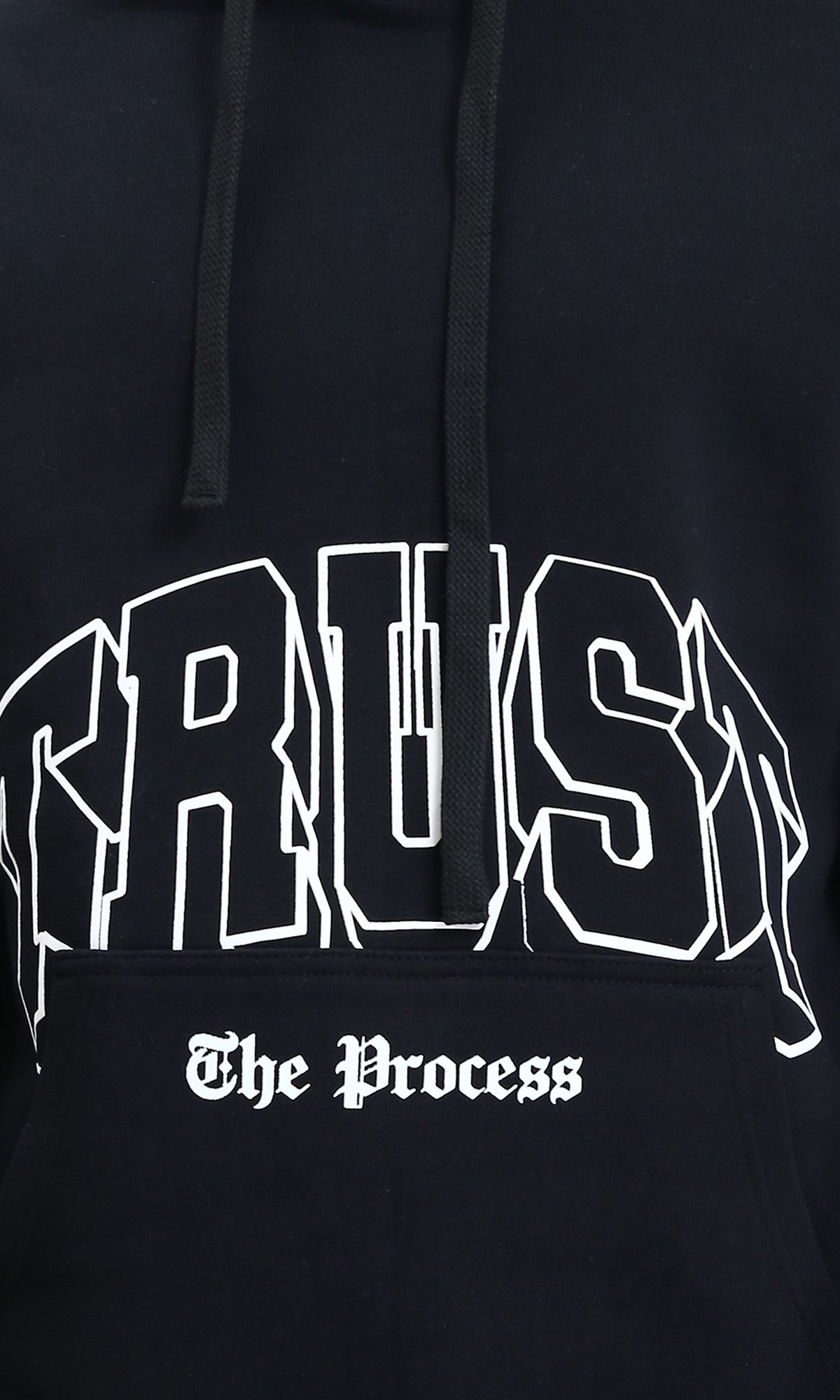 هودي ميلتون أسود بطبعة "Trust The Process" وقصة واسعة - R212185