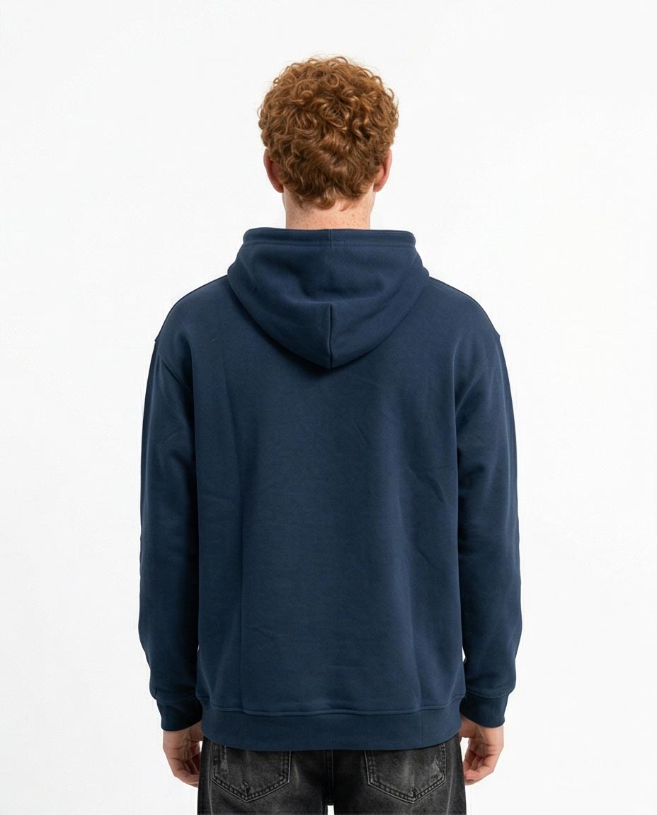 Ravin Distressed 'RISE' Graphic Pullover Hoodie - Navy - R212191