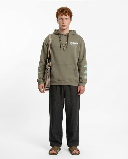 Ravin Superior 85 Olive Oversized Graphic Hoodie - R212194