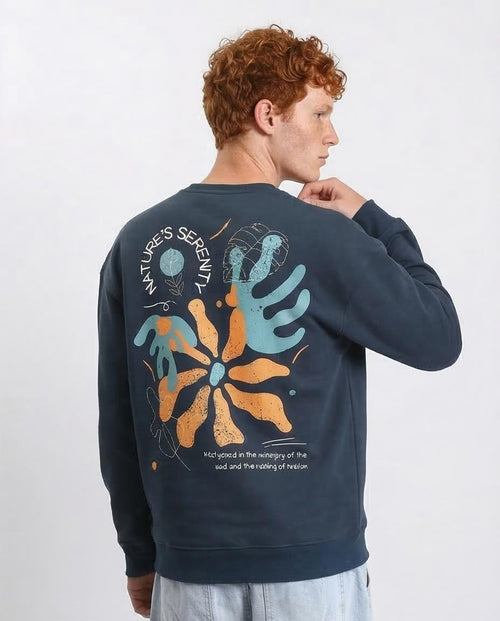 Ravin Nature's Serenity Relaxed Graphic Sweatshirt – Navy - R212201