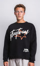 R212202 - Printed "Street Wear" Long Sleeves Sweatshirt - Black