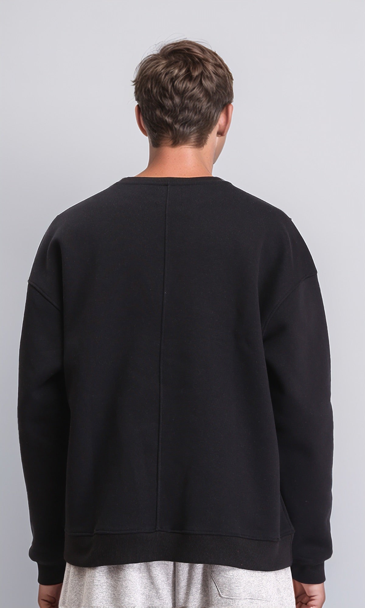 R212202 - Printed "Street Wear" Long Sleeves Sweatshirt - Black