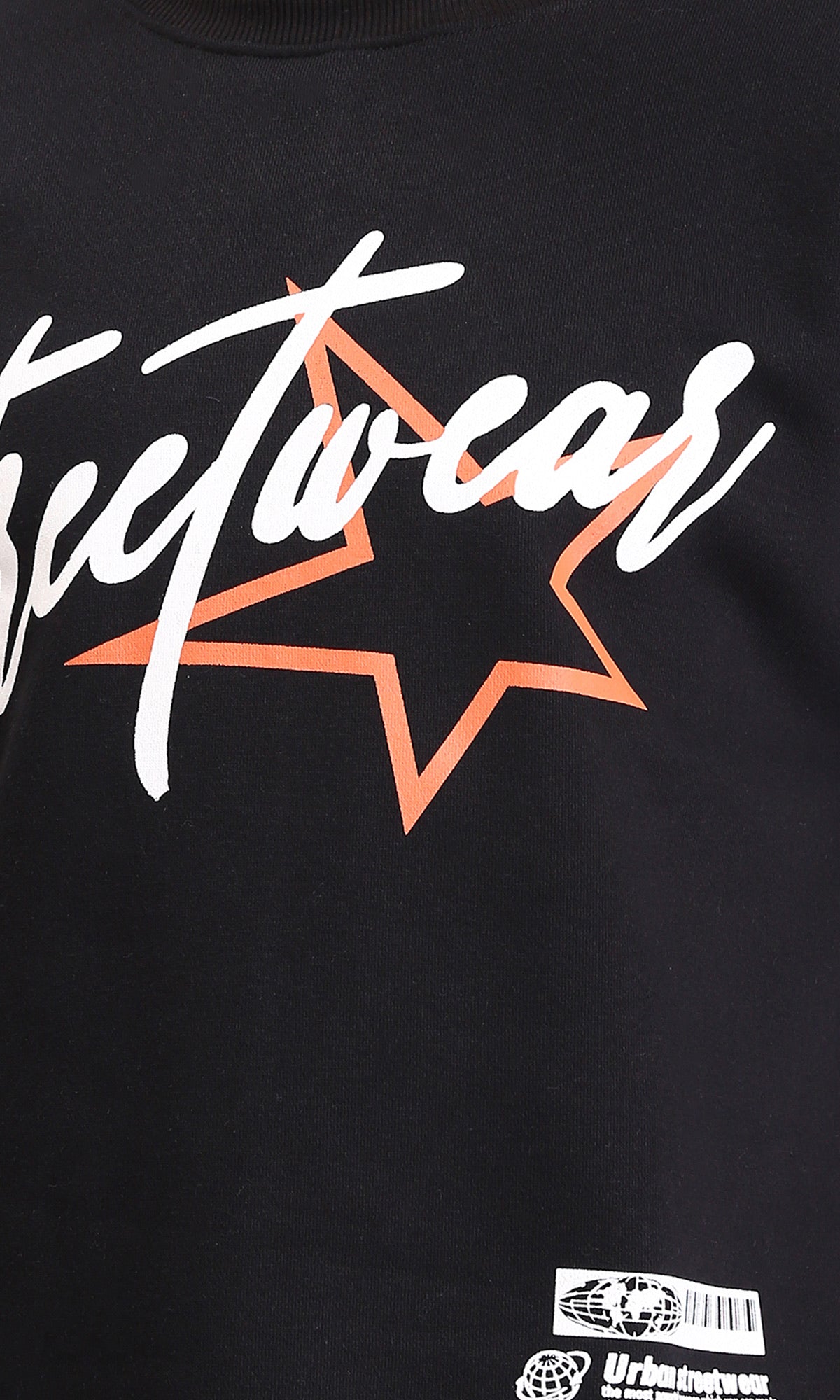 R212202 - Printed "Street Wear" Long Sleeves Sweatshirt - Black