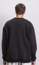 R212205 - Long Sleeves Sweatshirt with Front Print - Black