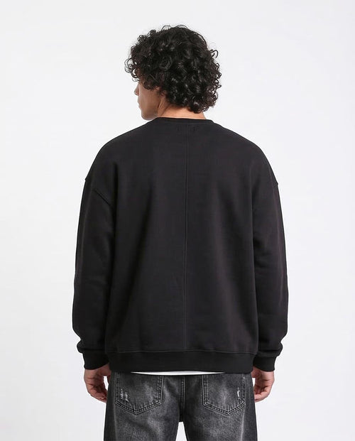 Ravin | Men’s "All Good Vibes" Oversized Graphic Sweatshirt - Black - R212205