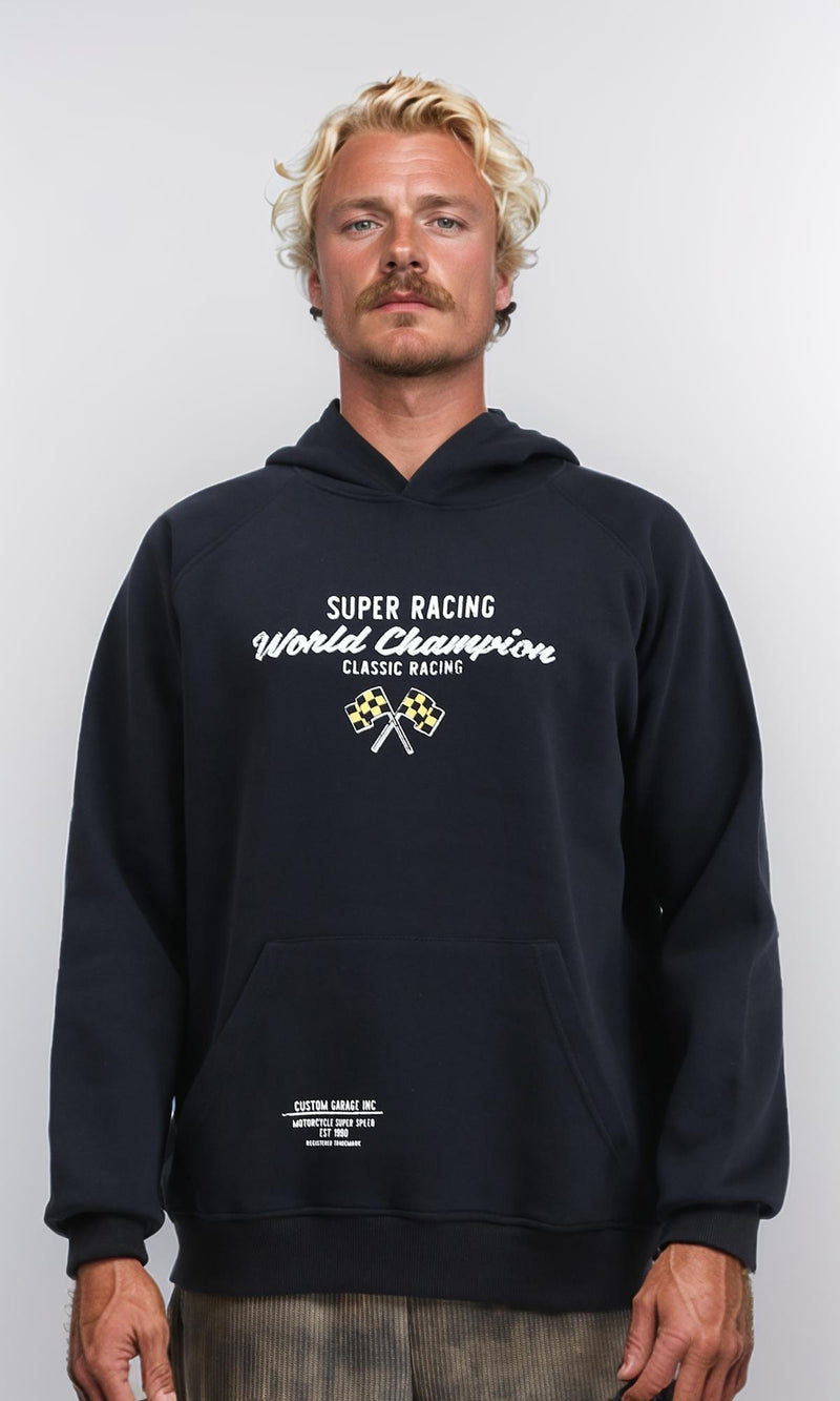 R212206 - Slip On Comfy Drawstring Hoodie - Black