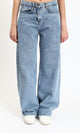 R212316 - Fashionable Solid Wide Leg Jeans - Stonewash