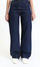 R212318 - Wide Leg Solid Casual Jeans - Navy Blue