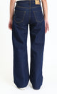 R212318 - Wide Leg Solid Casual Jeans - Navy Blue