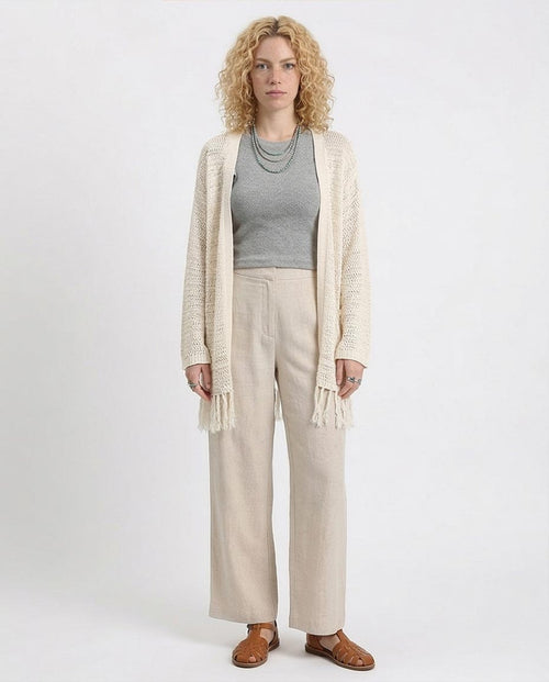 Ravin Women’s Metallic Ribbed Knit Ruffle Sleeve Top - Heather Grey - R212449