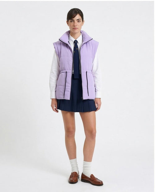 Ravin Women's Lavender Quilted Puffer Vest with Drawstring Waist - Lavender - R212526