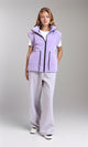R212526 - Sleeveless Solid Drawstring Waist Vest - Lavender