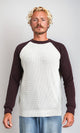 R212607 - Bi-Tone Self Pattern Pullover - Maroon & White