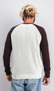 R212607 - Bi-Tone Self Pattern Pullover - Maroon & White