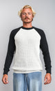 R212608 - Bi-Tone Self Pattern Pullover - Black & White