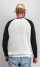 R212608 - Bi-Tone Self Pattern Pullover - Black & White