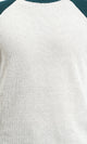 R212609 - Bi-Tone Self Pattern Pullover - Dark Green & White