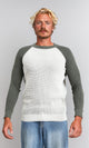 R212610 - Bi-Tone Self Pattern Pullover - Olive & White