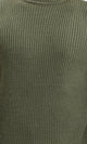 R212617 - Slip On Round Neck Knitted Pullover - Dark Olive