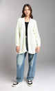 R212644 - Open Neckline Knitted Cardigan - Off-White