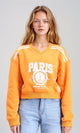R212668 - "Paris" Sweatshirt with Lined Shoulders - Light Orange