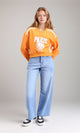 R212668 - "Paris" Sweatshirt with Lined Shoulders - Light Orange