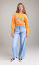R212669 - "Boston" Short Sweatshirt with Hem - Light Orange