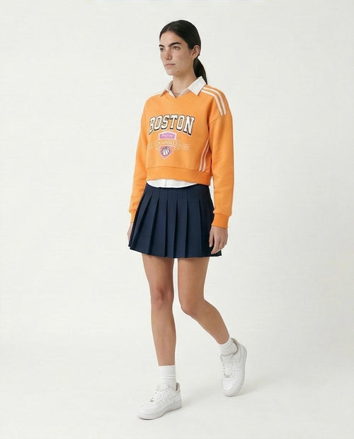 Ravin - "Boston" Short Sweatshirt with Hem - Light Orange -R212669