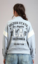R212671 - Long Sleeves Trendy Baseball Jacket - Heather Grey