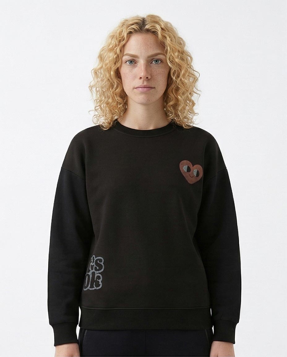 Unisex Oversized "it's Ok" Graphic Sweatshirt - Good Vibes Collage Edition