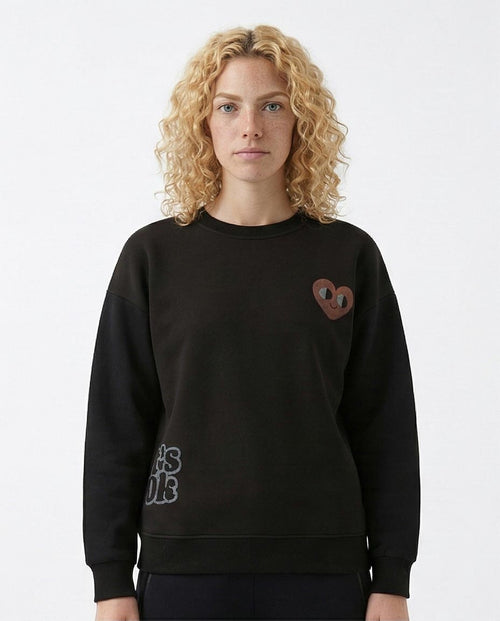 Unisex Oversized "it's Ok" Graphic Sweatshirt - Good Vibes Collage Edition