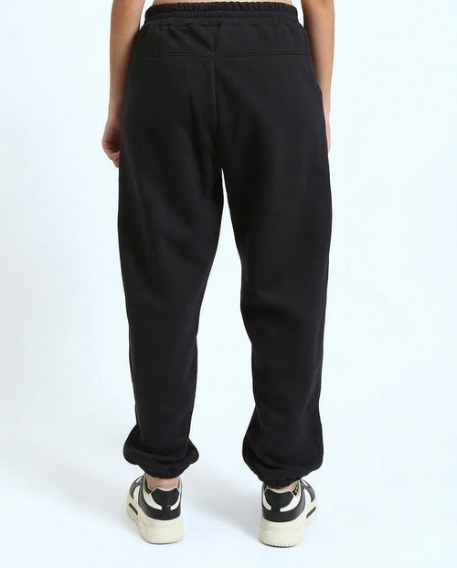 بنطال رياضي نسائي بقصة مريحة بجيوب من ريفين - أسود - R212680