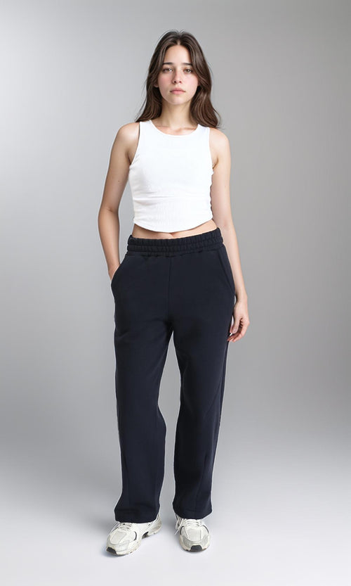 R212681 - Slip On Comfy Cotton Pants - Black