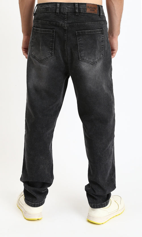 R212706 - Straight Leg Jeans with Wash - Charcoal Grey