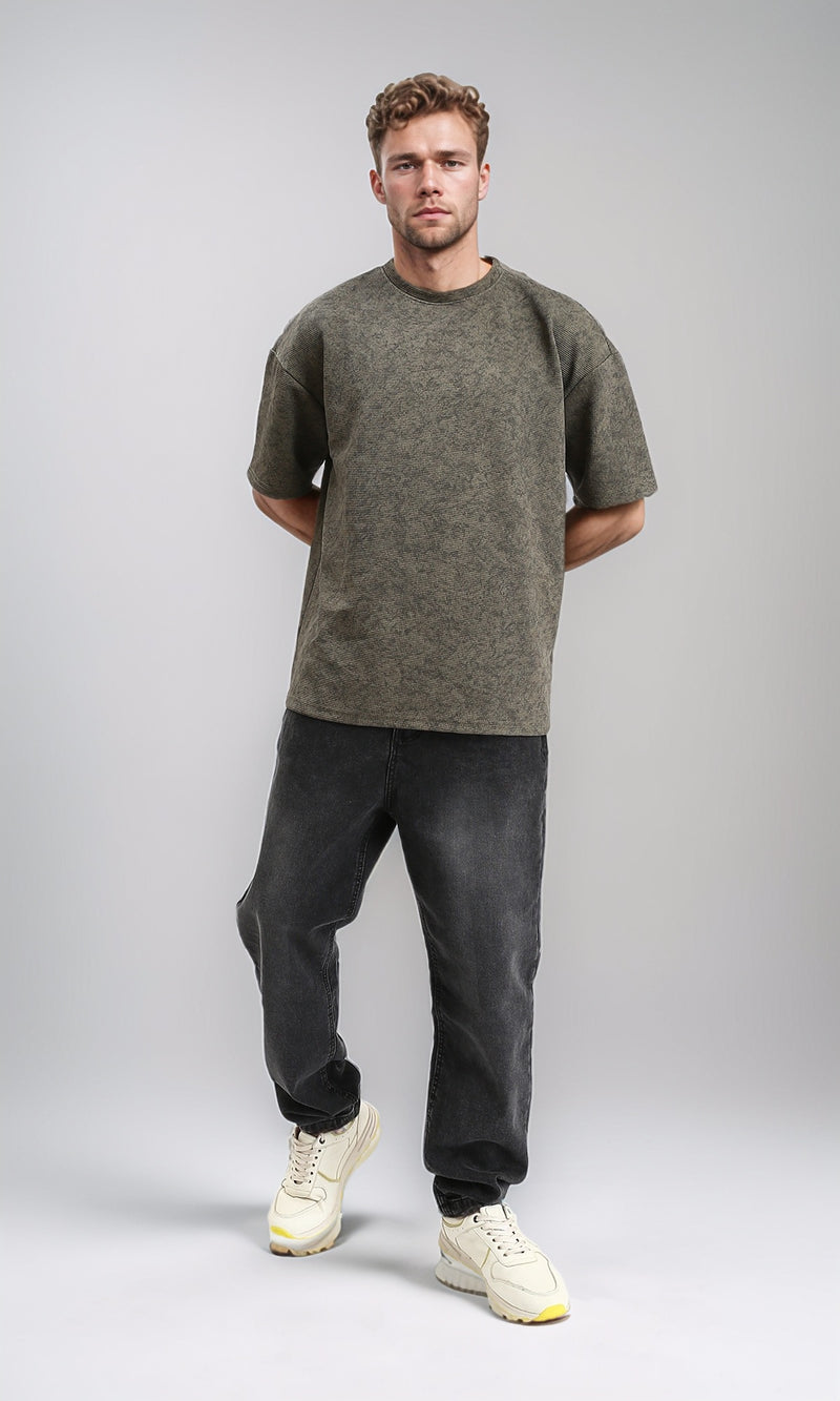 R212706 - Straight Leg Jeans with Wash - Charcoal Grey