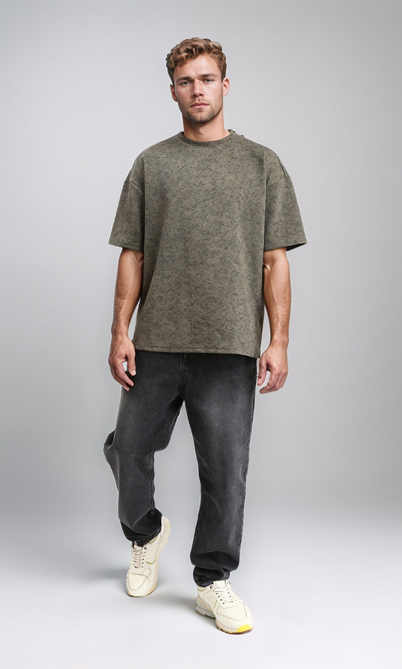 R212706 - Straight Leg Jeans with Wash - Charcoal Grey