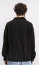 R212780 - Zipper Through Neck Solid Sweater - Black