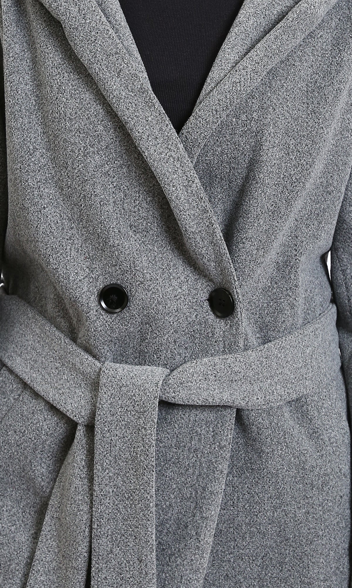 Ravin Women's Hooded Double-Breasted Wrap Coat - Heather Grey -R212937