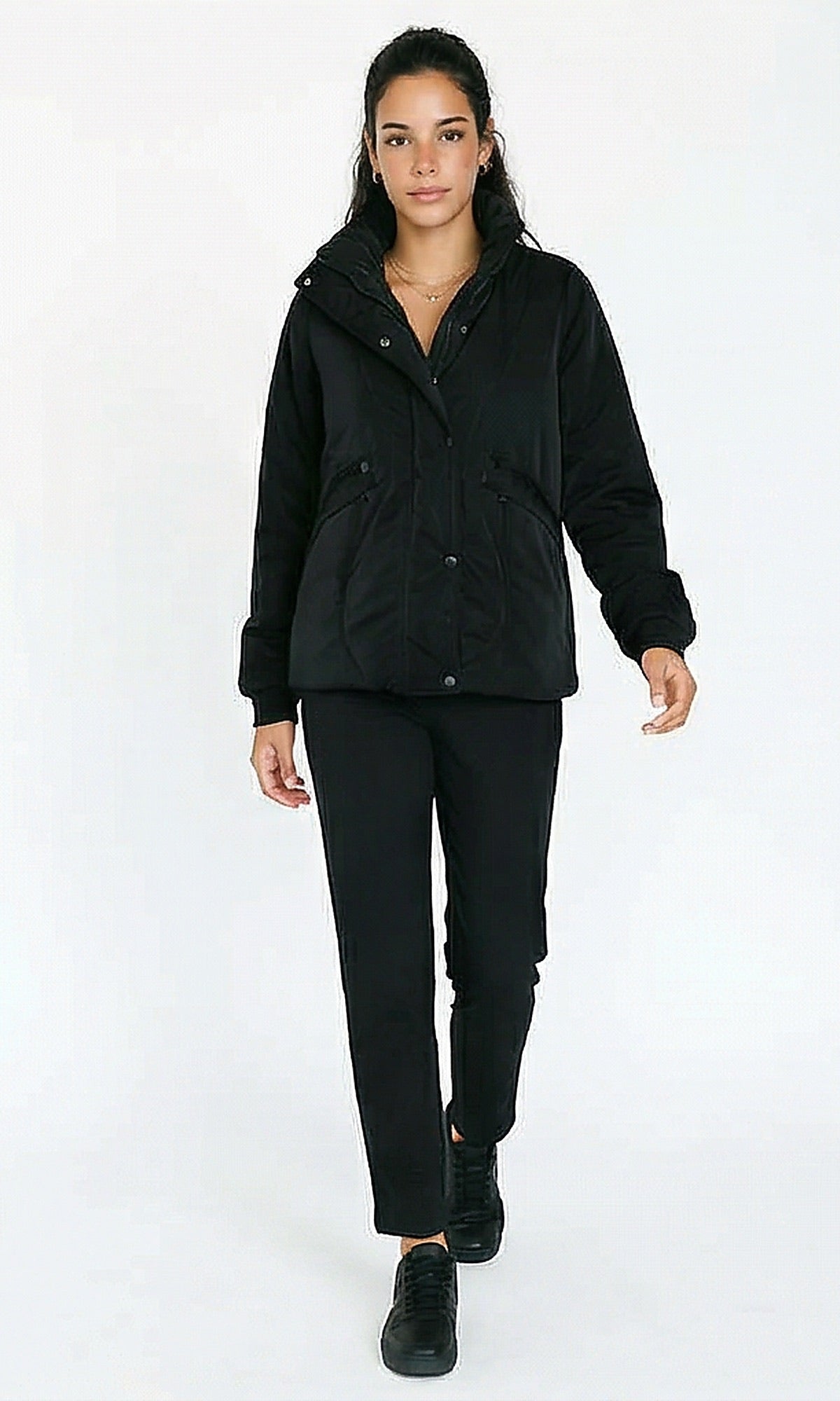 R212943 - Casual Sleeveless Puffer Vest - Black