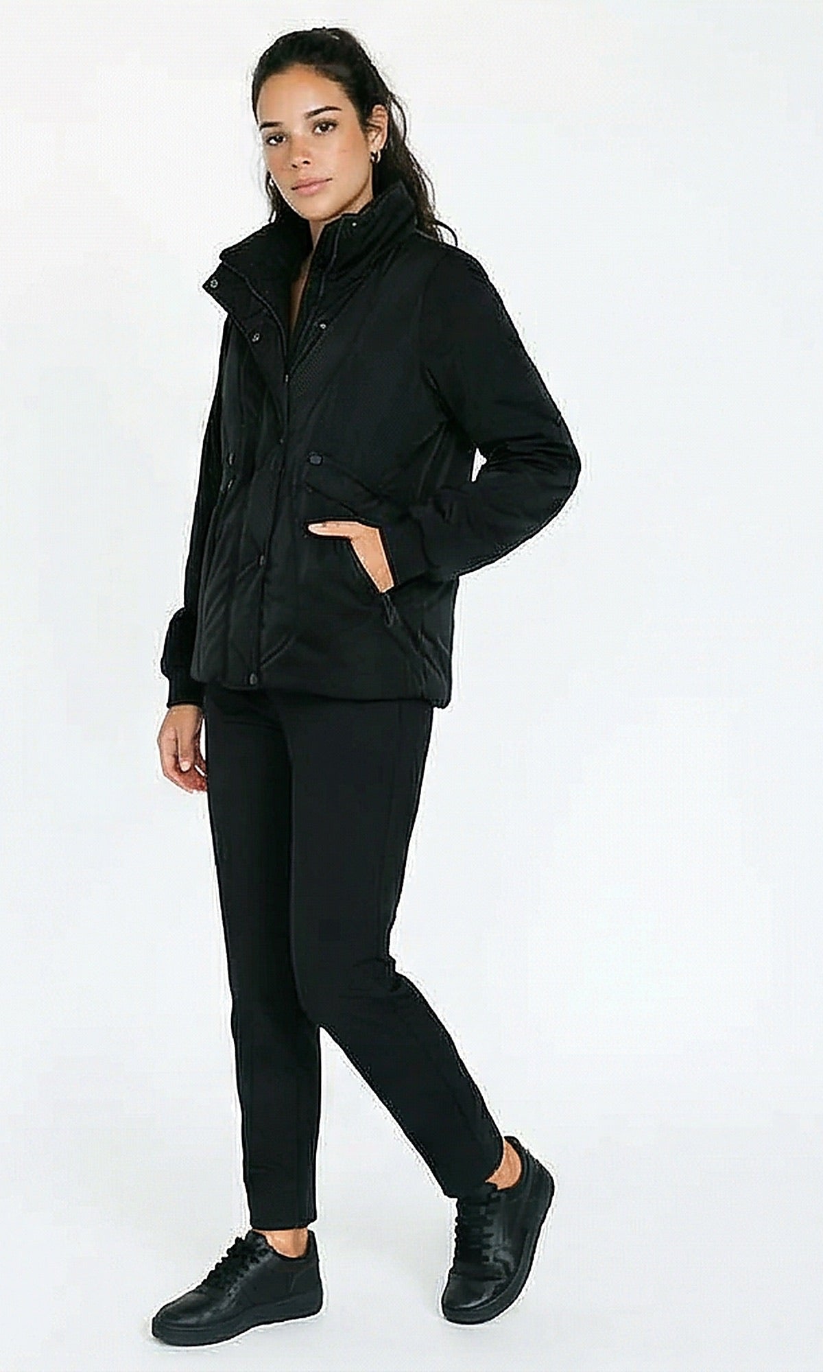 R212943 - Casual Sleeveless Puffer Vest - Black